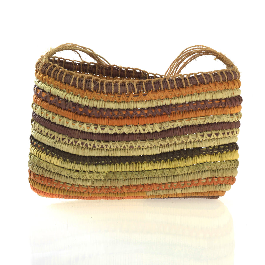 Aboriginal Artwork by Rena Garmundawuy Guyula, Gapuwiyak - Woven Basket