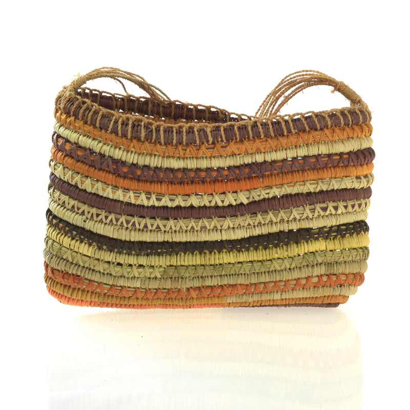 Aboriginal Artwork by Rena Garmundawuy Guyula, Gapuwiyak - Woven Basket