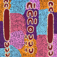 Aboriginal Artwork by Rene Napangardi Dixon, Mina Mina Dreaming - Ngalyipi, 30x30cm