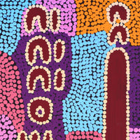 Aboriginal Artwork by Rene Napangardi Dixon, Mina Mina Dreaming - Ngalyipi, 30x30cm