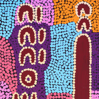 Aboriginal Artwork by Rene Napangardi Dixon, Mina Mina Dreaming - Ngalyipi, 30x30cm