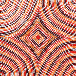 Aboriginal Artwork by Rene Napangardi Dixon, Yarla Jukurrpa - Cockatoo creek, 30x30cm - ART ARK®