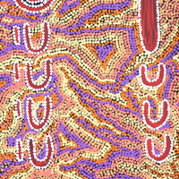 Aboriginal Artwork by Rene Napangardi Dixon, Mina Mina Dreaming - Ngalyipi, 61x46cm