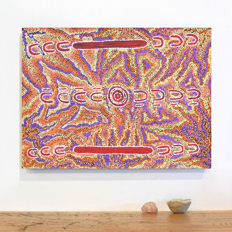 Aboriginal Artwork by Rene Napangardi Dixon, Mina Mina Dreaming - Ngalyipi, 61x46cm