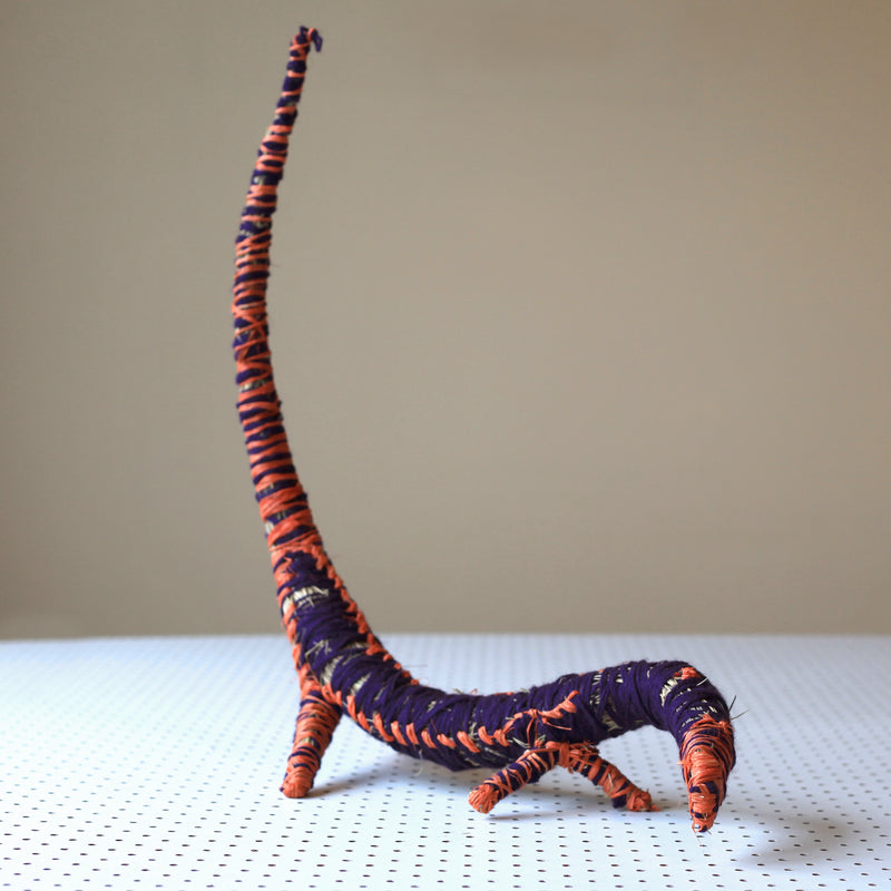 Aboriginal Artwork by Rene Kulitja - Tjanpi Tinka (goanna) Sculpture