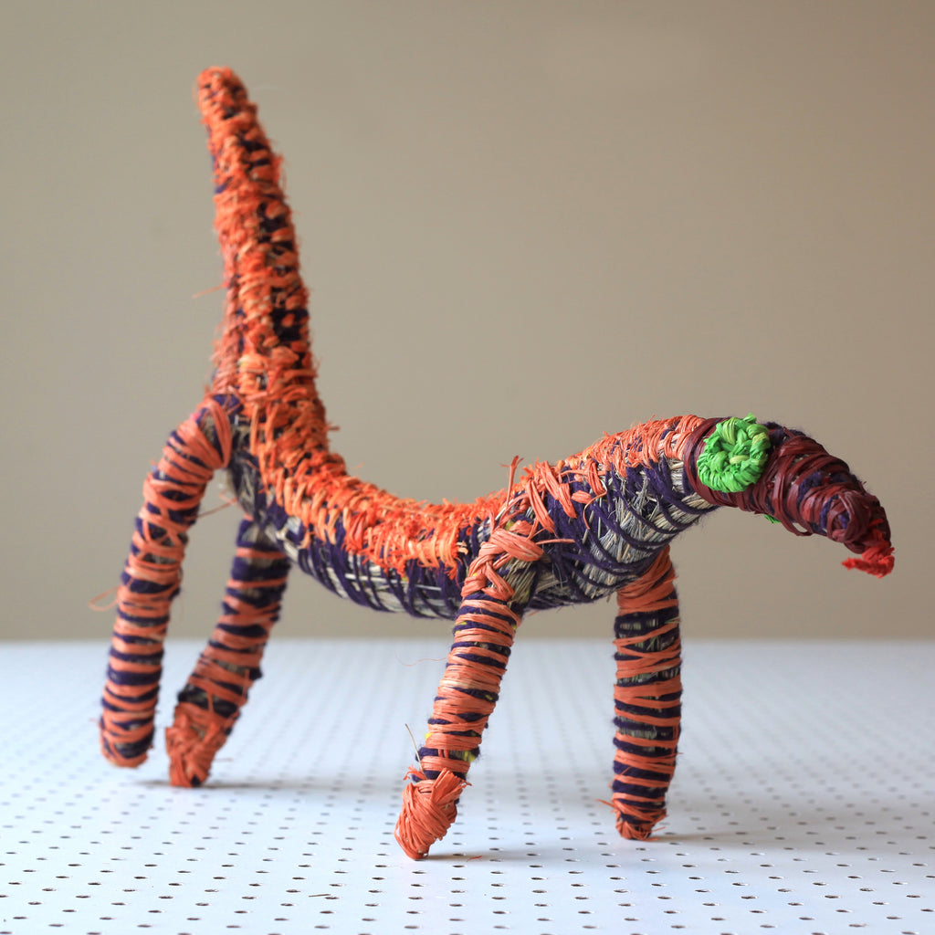 Aboriginal Artwork by Rene Kulitja - Tjanpi Tinka (goanna) Sculpture