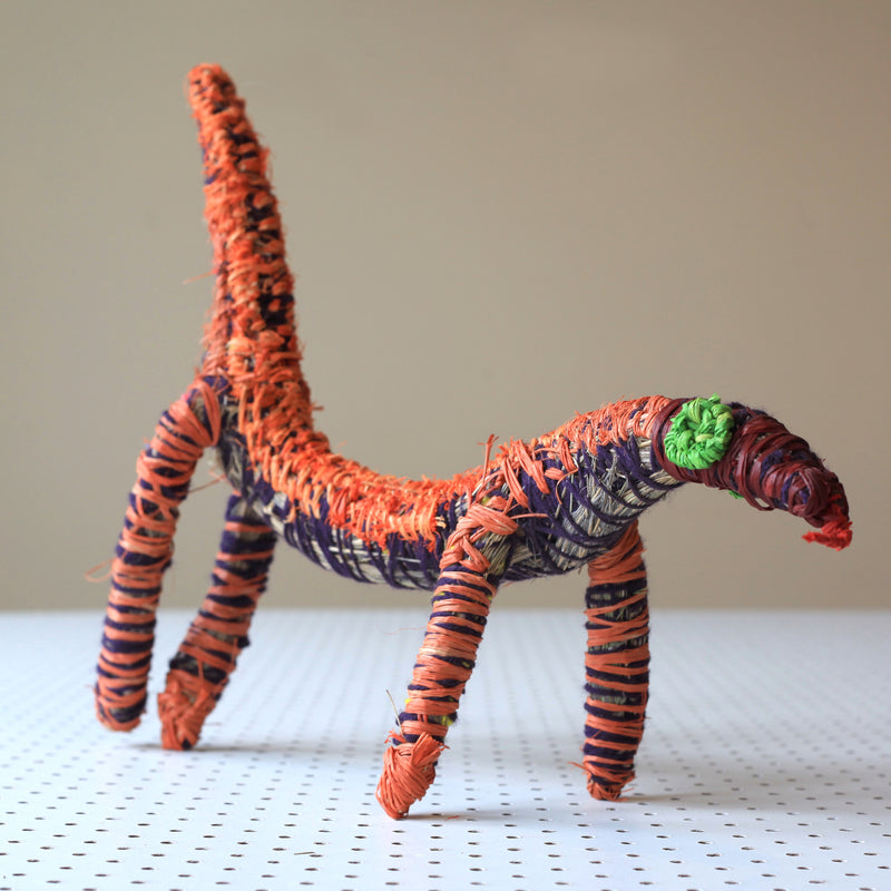 Aboriginal Artwork by Rene Kulitja - Tjanpi Tinka (goanna) Sculpture