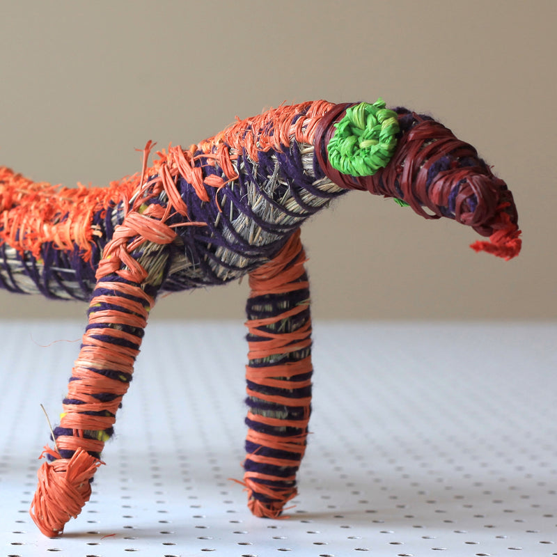 Aboriginal Artwork by Rene Kulitja - Tjanpi Tinka (goanna) Sculpture