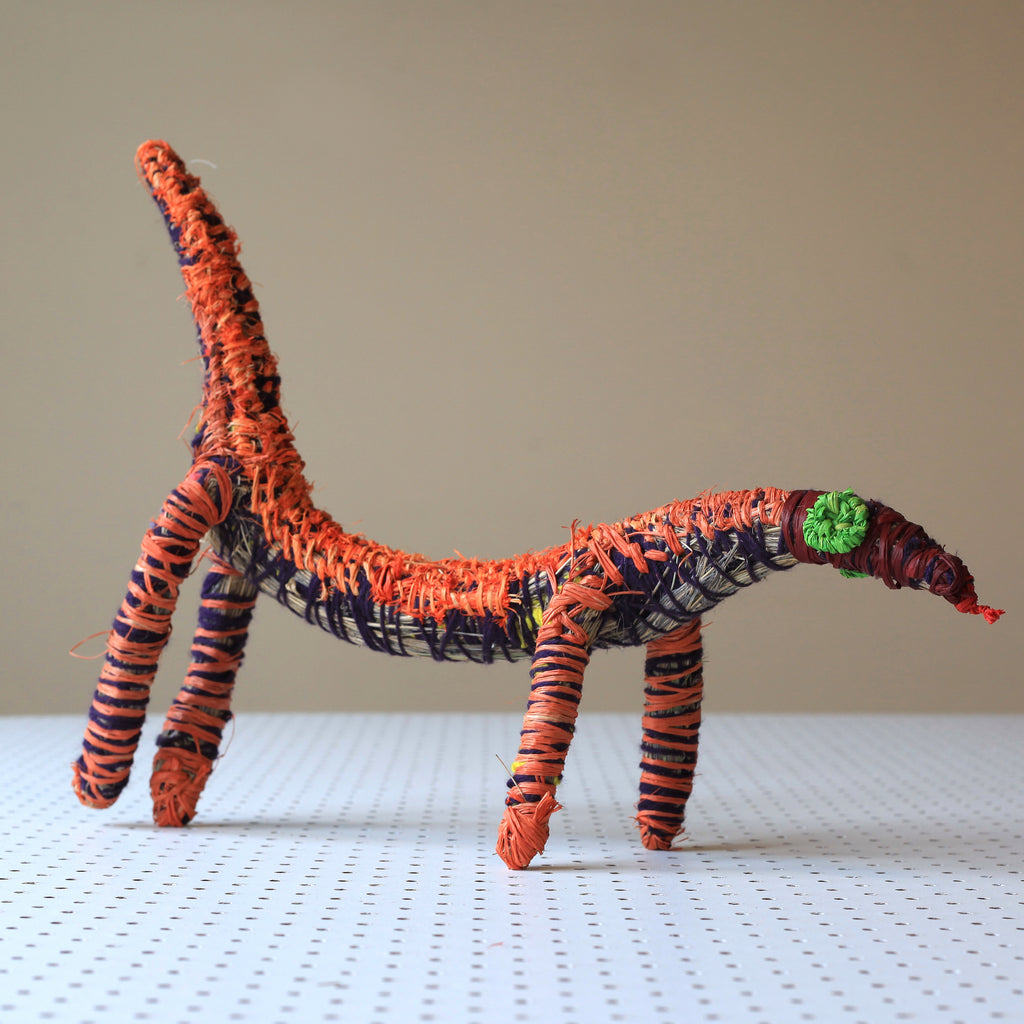 Aboriginal Artwork by Rene Kulitja - Tjanpi Tinka (goanna) Sculpture