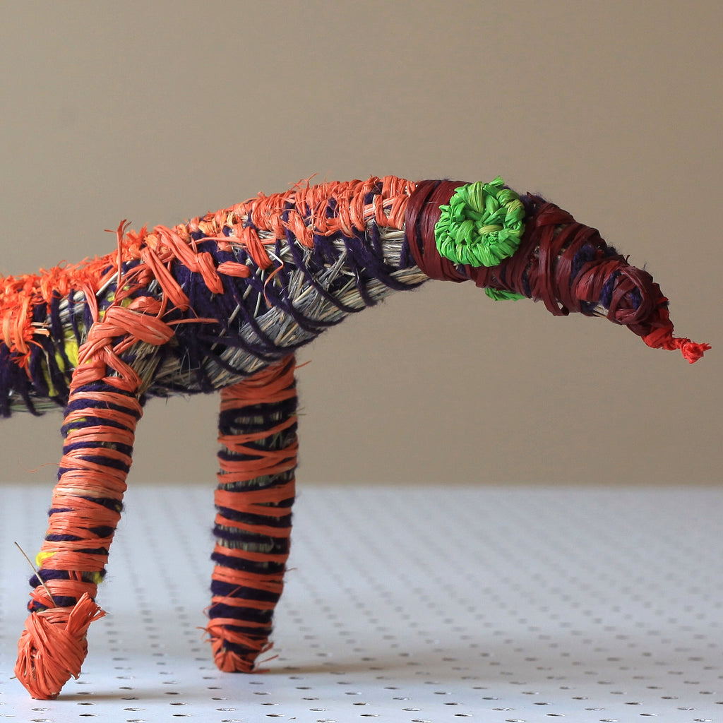 Aboriginal Artwork by Rene Kulitja - Tjanpi Tinka (goanna) Sculpture