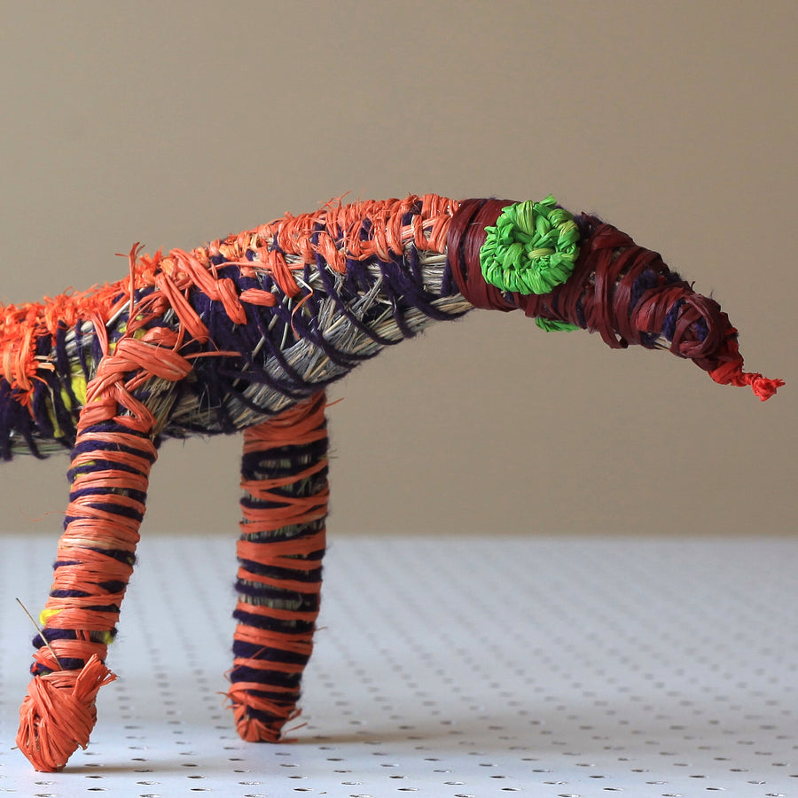 Aboriginal Artwork by Rene Kulitja - Tjanpi Tinka (goanna) Sculpture