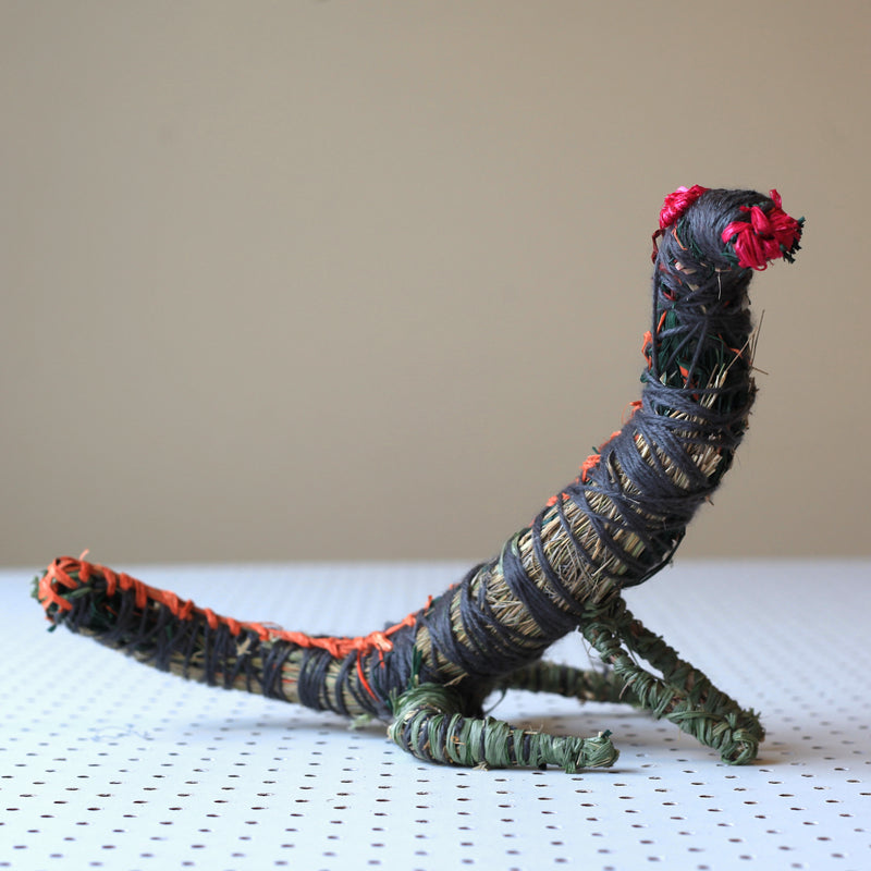 Aboriginal Artwork by Rene Kulitja - Tjanpi Tinka (goanna) Sculpture