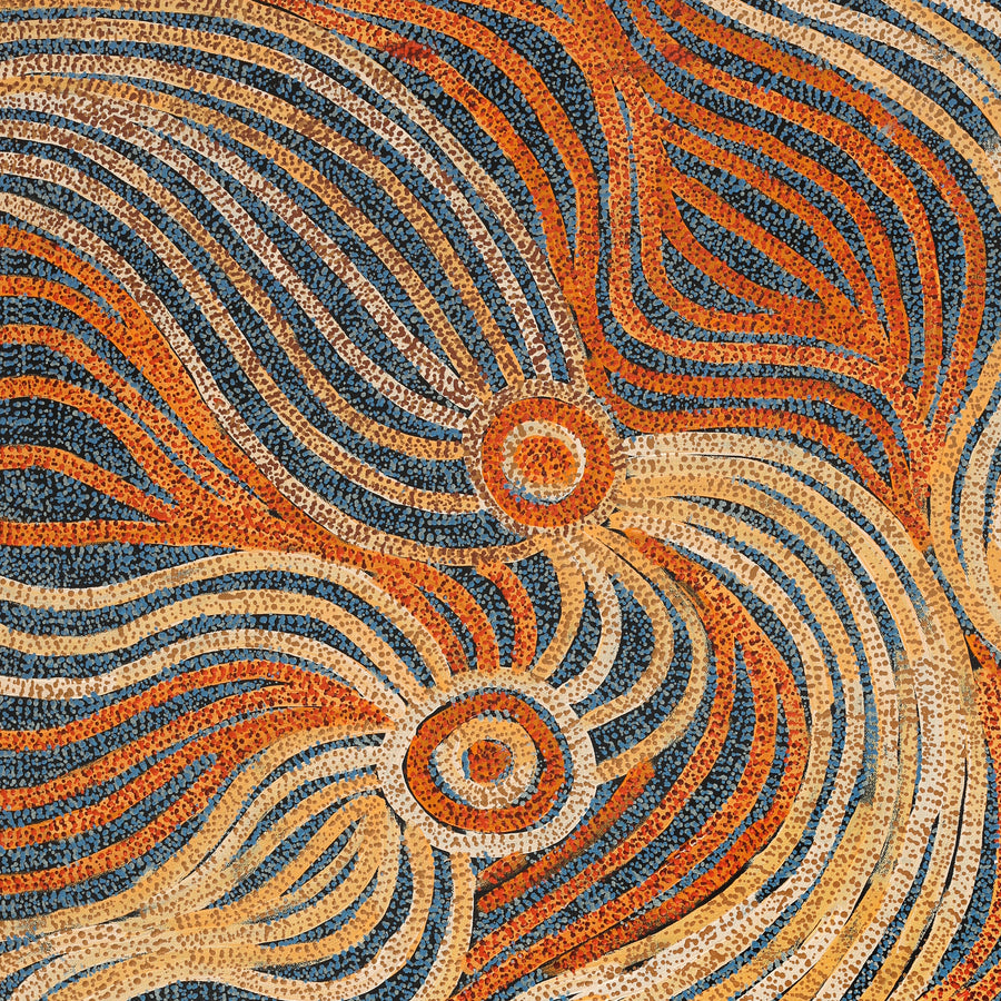 Aboriginal Artwork by Renae Fox, Wati Ngintaka Tjukurpa, 91x76cm