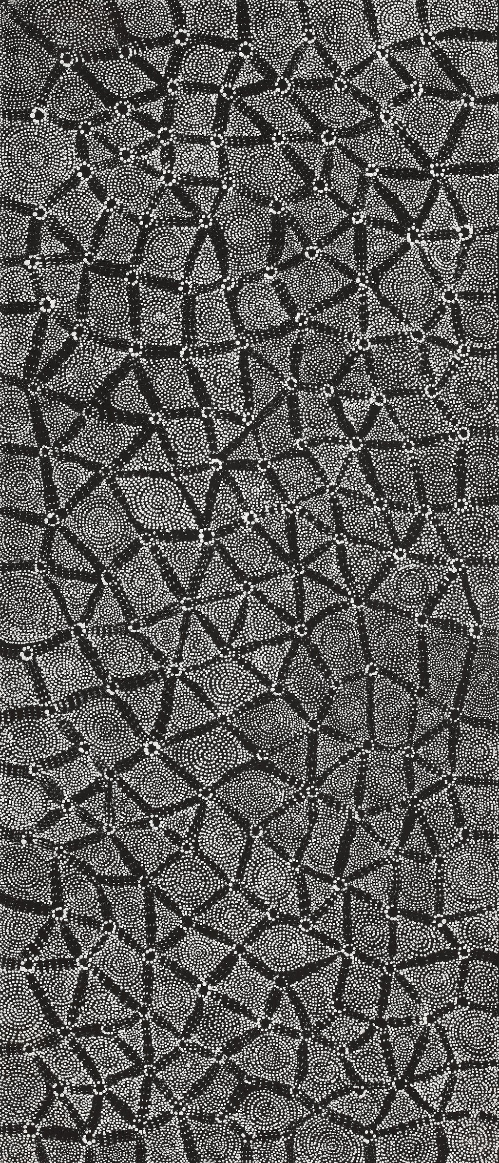 Aboriginal Artwork by Renelle Napanangka McCormack, Pikilyi Jukurrpa (Vaugn Springs Dreaming), 107x46cm