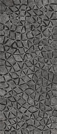 Aboriginal Artwork by Renelle Napanangka McCormack, Pikilyi Jukurrpa (Vaugn Springs Dreaming), 107x46cm