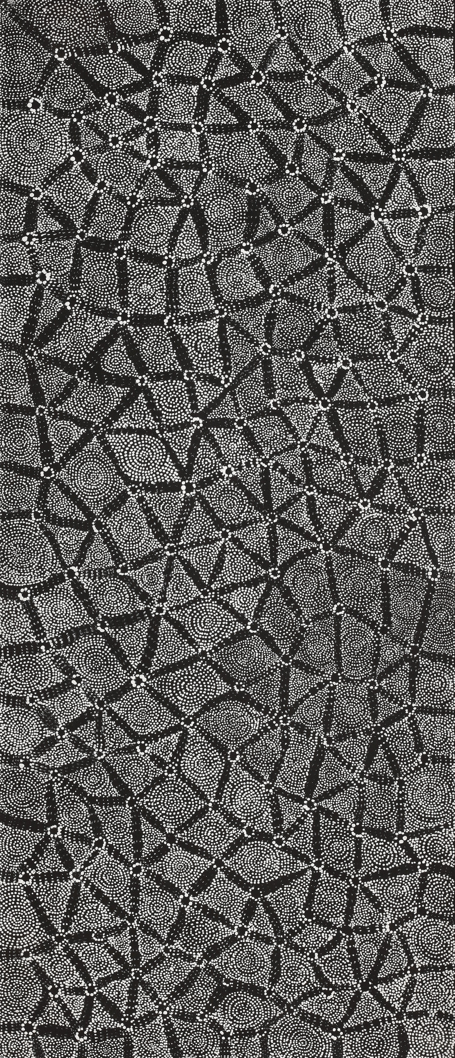 Aboriginal Artwork by Renelle Napanangka McCormack, Pikilyi Jukurrpa (Vaugn Springs Dreaming), 107x46cm
