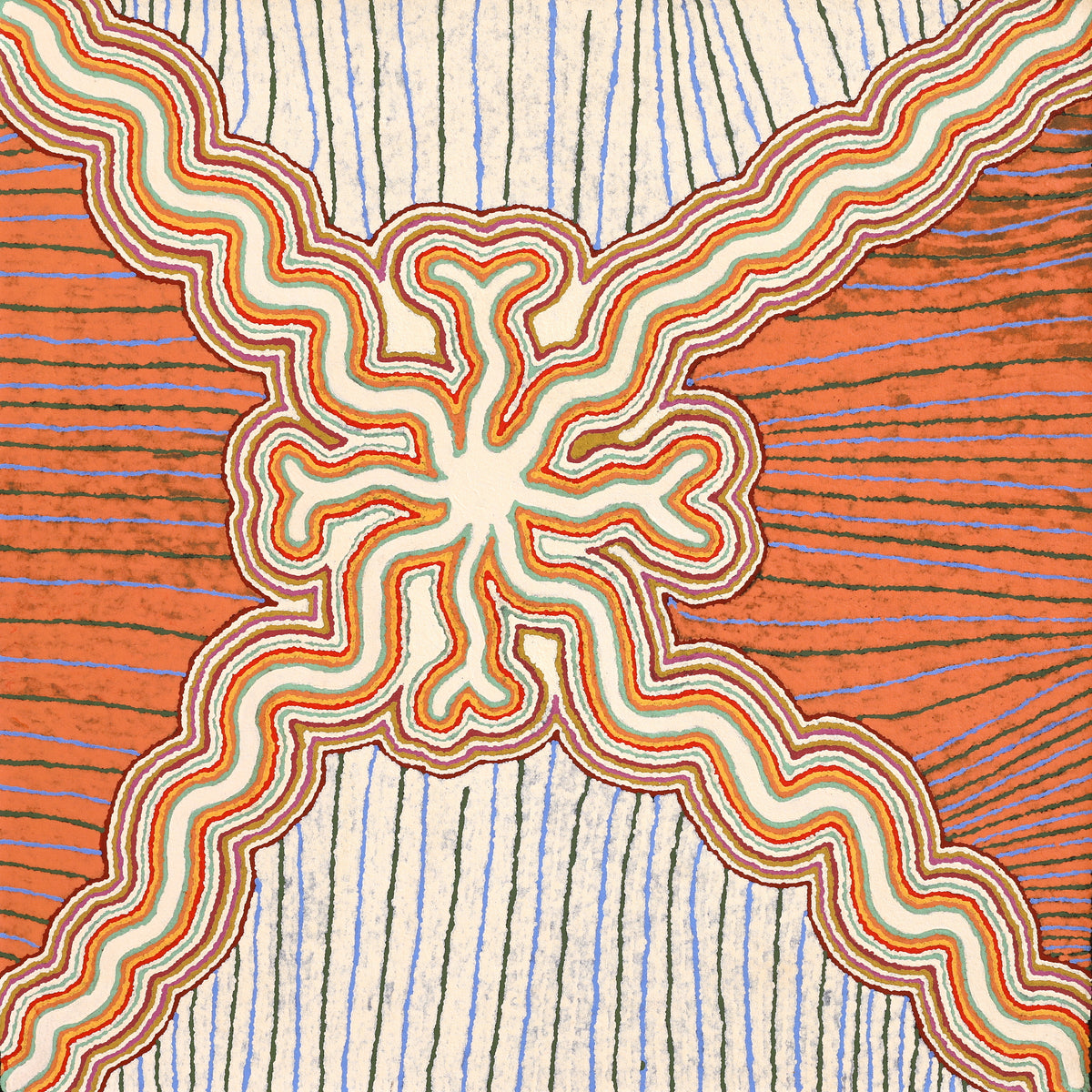 Aboriginal Art by Renita Roberts, Minyma Tjukurpa, 91x91cm - ART ARK®