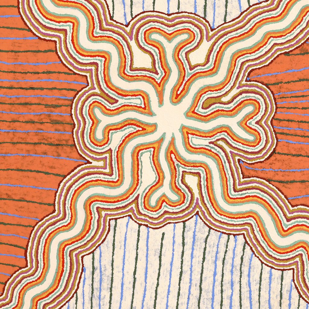 Aboriginal Artwork by Renita Roberts, Minyma Tjukurpa, 91x91cm