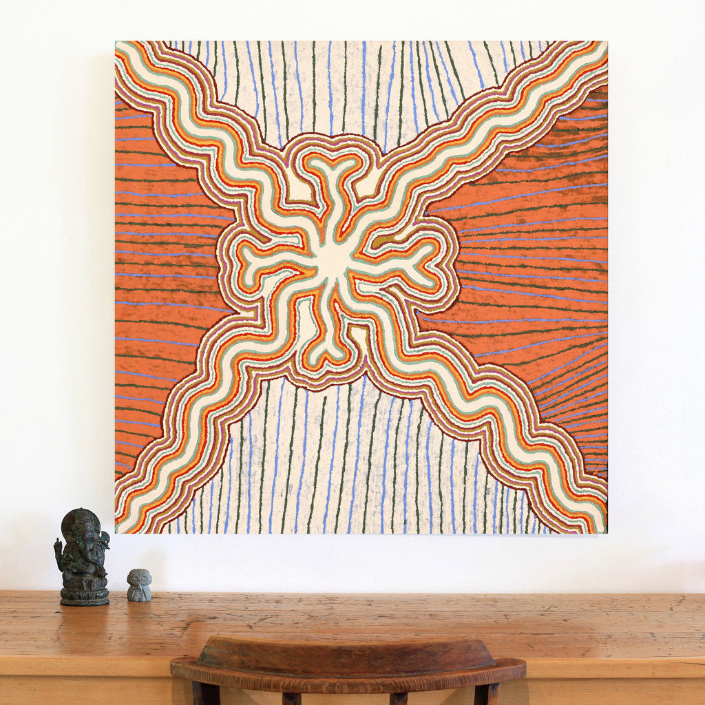 Aboriginal Artwork by Renita Roberts, Minyma Tjukurpa, 91x91cm