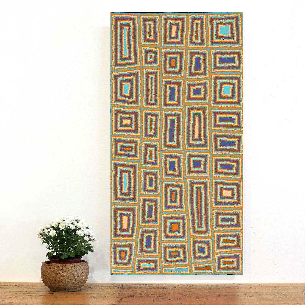 Aboriginal Artwork by Renita Roberts, Walka Wiru Ngura Wiru, 91x45cm