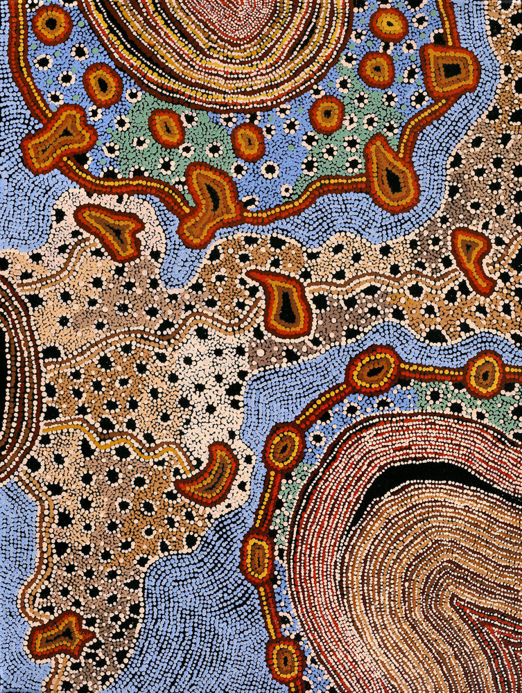 Aboriginal Artwork by Renita Stanley, Minyma Kutjara Wingellina, 101x76cm
