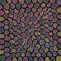 Aboriginal Artwork by Renita Napangardi Brown, Wardapi Jukurrpa (Goanna Dreaming) - Yarripurlangu, 30x30cm