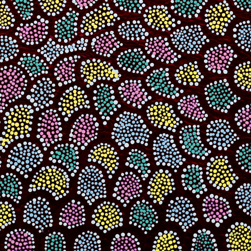 Aboriginal Artwork by Renita Napangardi Brown, Wardapi Jukurrpa (Goanna Dreaming) - Yarripurlangu, 30x30cm