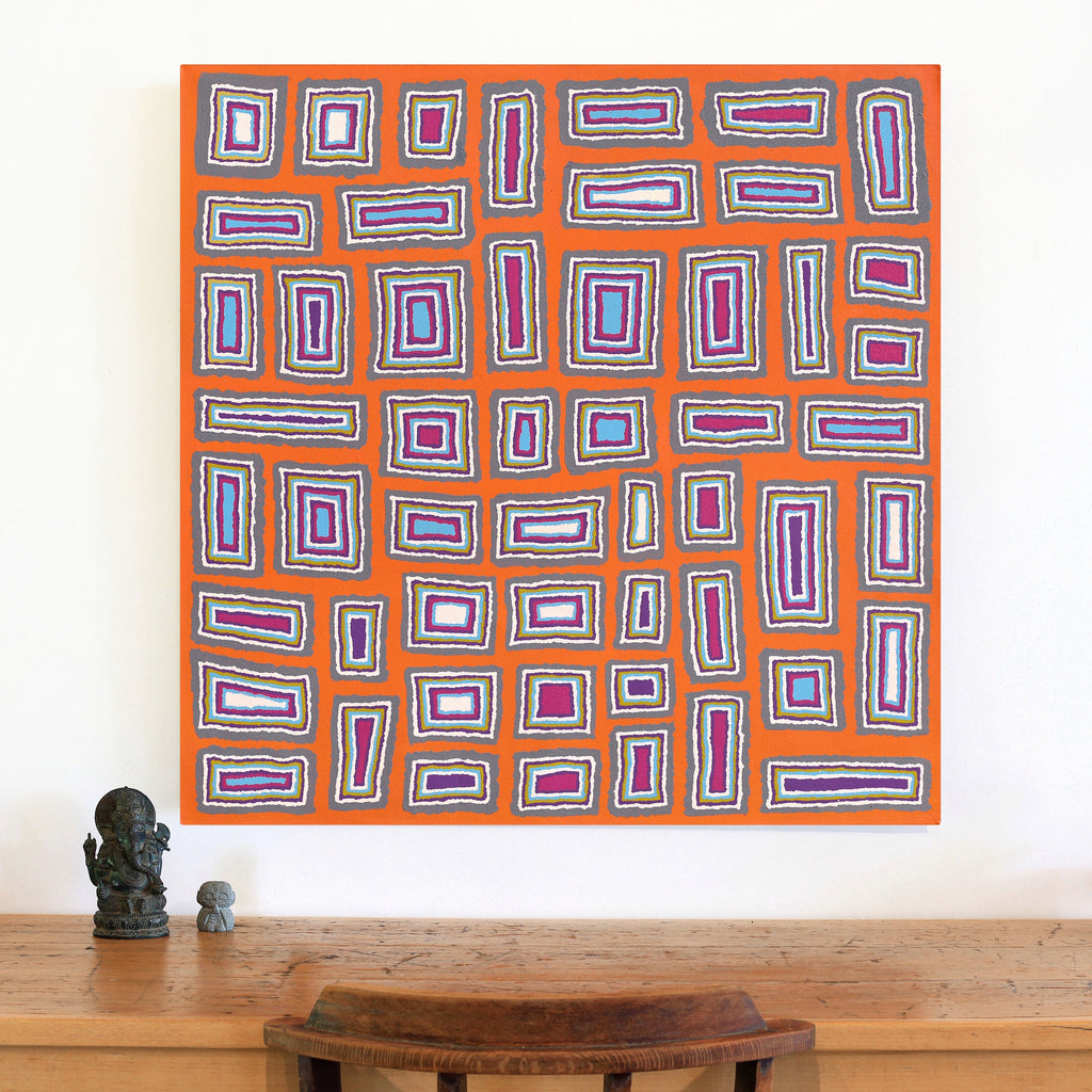 Aboriginal Art by Renita Roberts, Walka Wiru Ngura Wiru, 91x91cm - ART ARK®