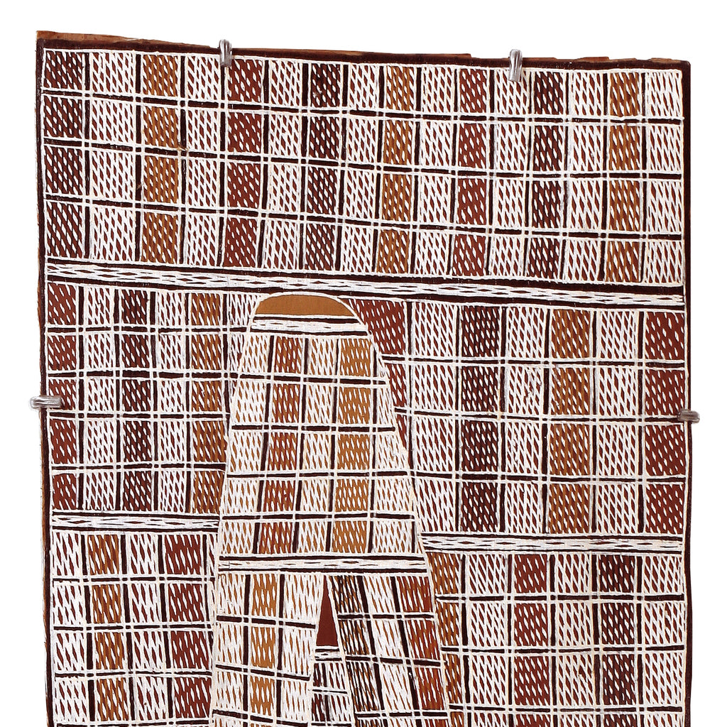 Aboriginal Artwork by Rerrkirrwaŋa Munuŋgurr, Djukurr, 75x31cm Bark - ART ARK®