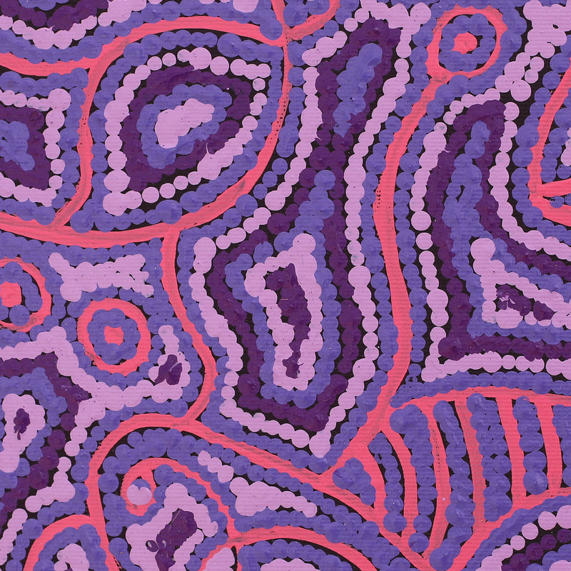 Aboriginal Artwork by Reva Nungarrayi Dickson, Mina Mina Dreaming, 30x30cm