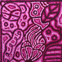 Aboriginal Artwork by Reva Nungarrayi Dickson, Mina Mina Jukurrpa, 30x30cm