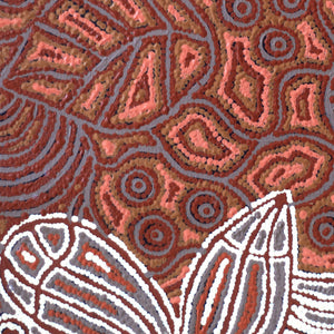 Aboriginal Artwork by Reva Nungarrayi Dickson, Snake Vine Dreaming - Purturlu, 61x46cm - ART ARK®