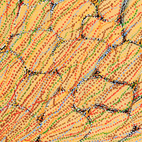 Aboriginal Artwork by Ricardo Jampijinpa Gallagher, Yankirri Jukurrpa (Emu Dreaming) - Ngarlikurlangu, 107x91cm