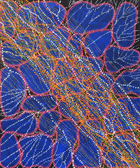 Aboriginal Artwork by Ricardo Jampijinpa Gallagher, Yankirri Jukurrpa (Emu Dreaming) - Ngarlikurlangu, 91x76cm