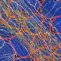 Aboriginal Artwork by Ricardo Jampijinpa Gallagher, Yankirri Jukurrpa (Emu Dreaming) - Ngarlikurlangu, 91x76cm