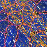 Aboriginal Artwork by Ricardo Jampijinpa Gallagher, Yankirri Jukurrpa (Emu Dreaming) - Ngarlikurlangu, 91x76cm