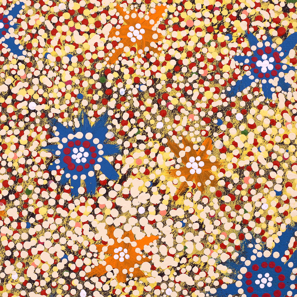 Aboriginal Artwork by Richard Japanangka Frank, Lukarrara Jukurrpa, 40x40cm