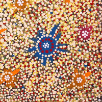 Aboriginal Artwork by Richard Japanangka Frank, Lukarrara Jukurrpa, 40x40cm