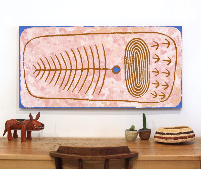 Aboriginal Artwork by Rita Watson, Irlupa, 122x61cm