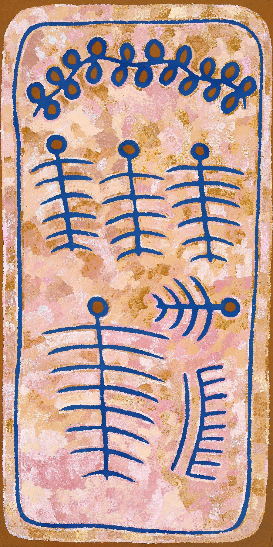 Aboriginal Artwork by Rita Watson, Irlupa, 122x61cm