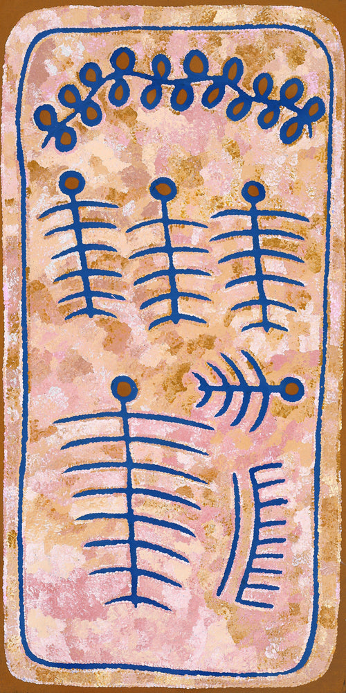Aboriginal Artwork by Rita Watson, Irlupa, 122x61cm