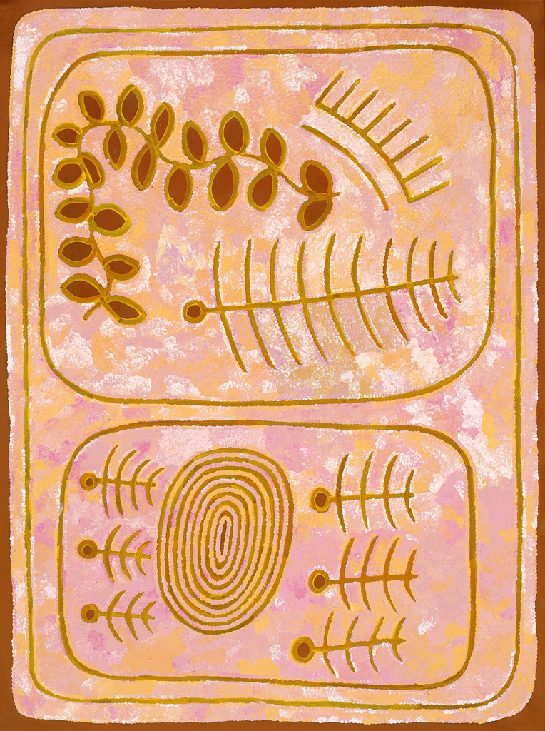 Aboriginal Artwork by Rita Watson, Irlupa, 122x91cm