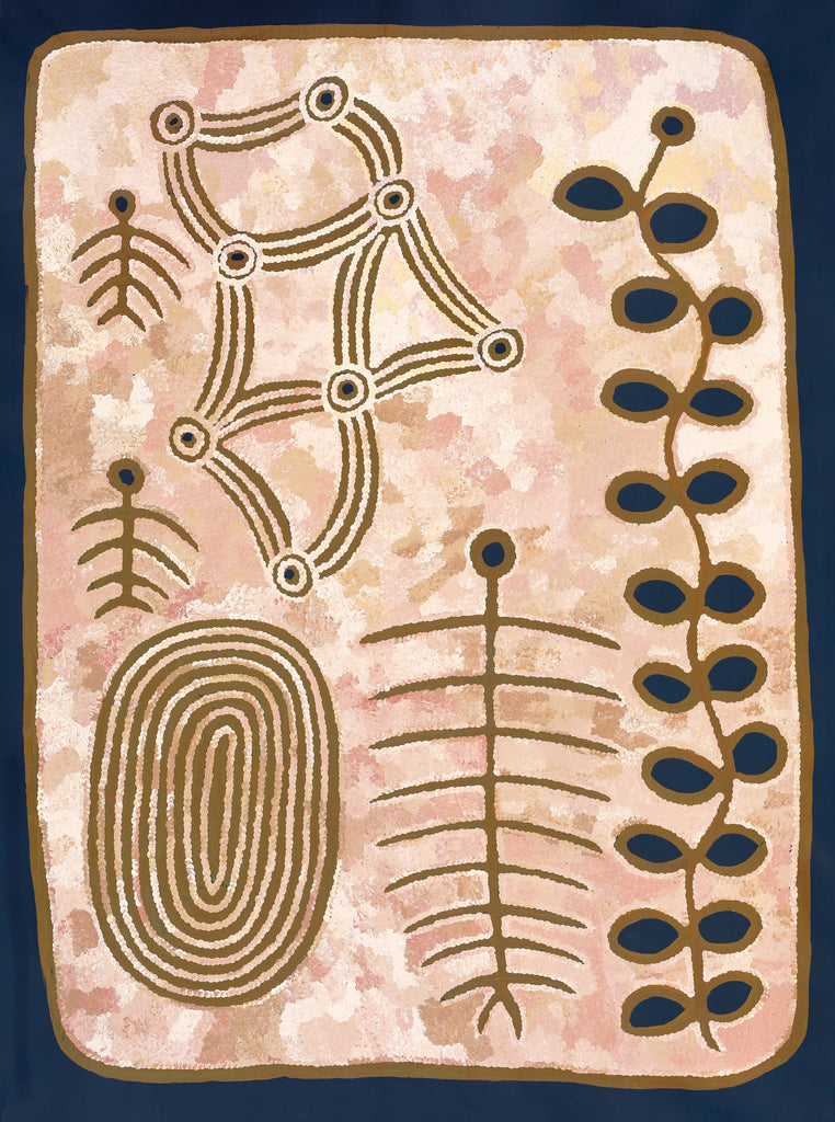 Aboriginal Artwork by Rita Watson, Irlupa, 122x91cm