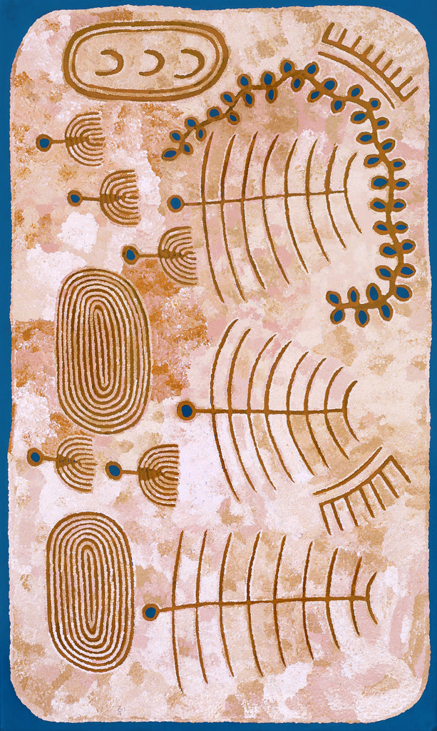 Aboriginal Artwork by Rita Watson, Irlupa, 152x91cm