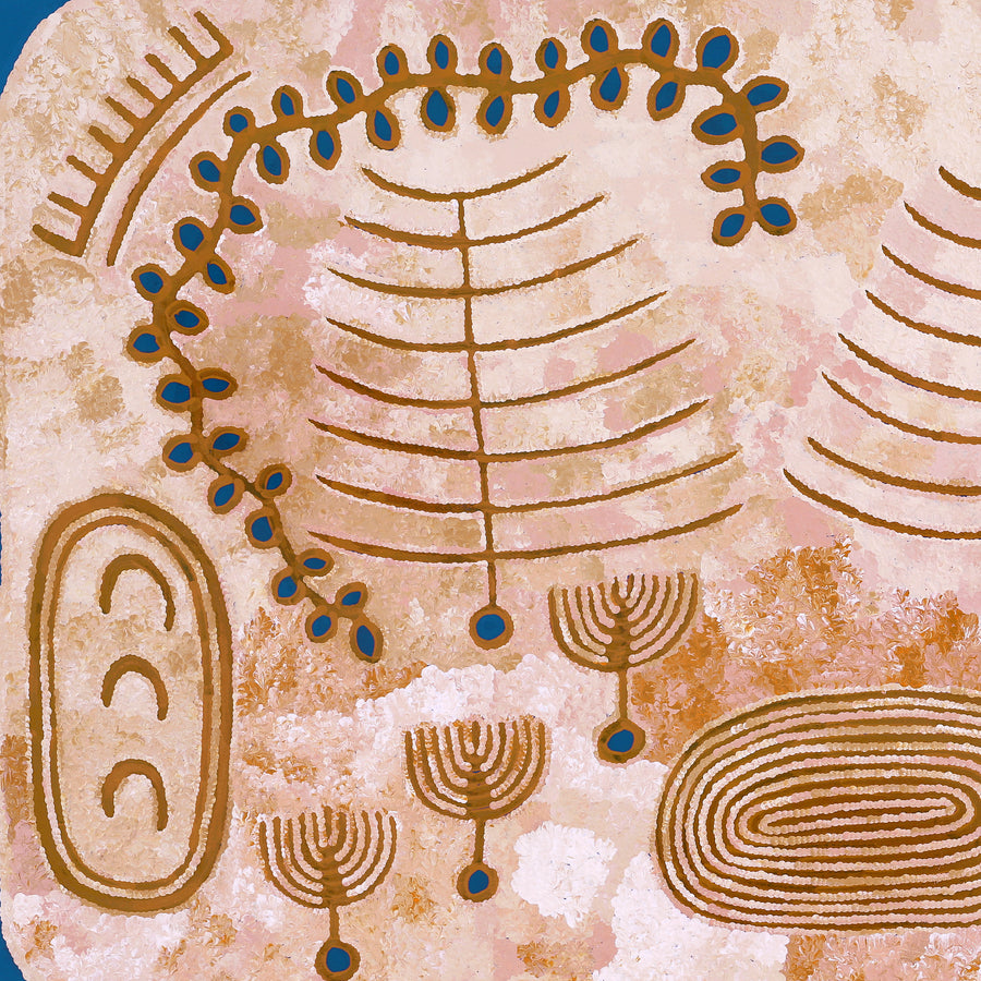 Aboriginal Artwork by Rita Watson, Irlupa, 152x91cm
