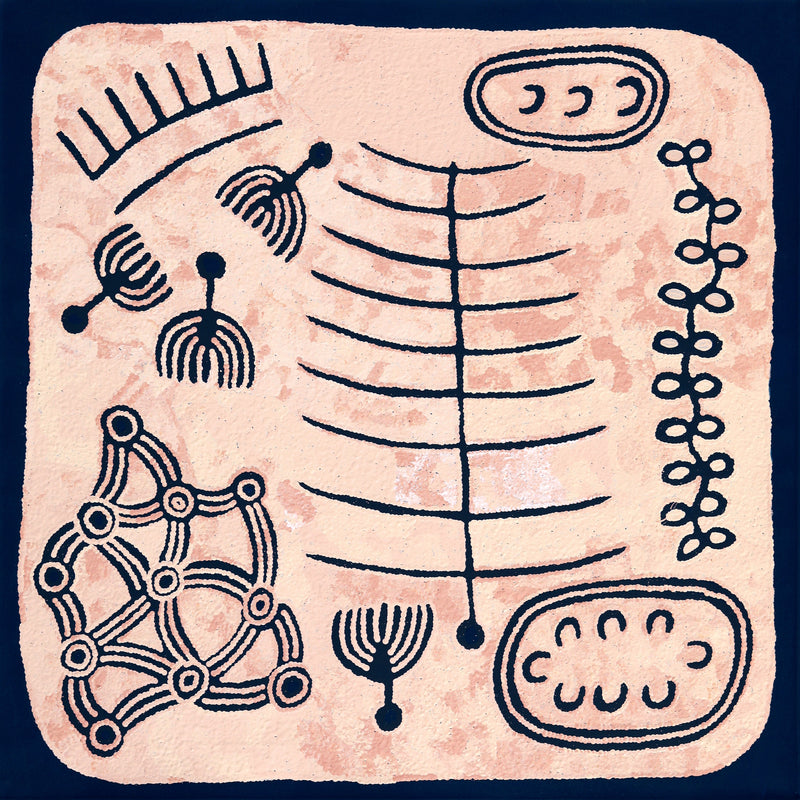 Aboriginal Artwork by Rita Watson, Irlupa, 91x91cm