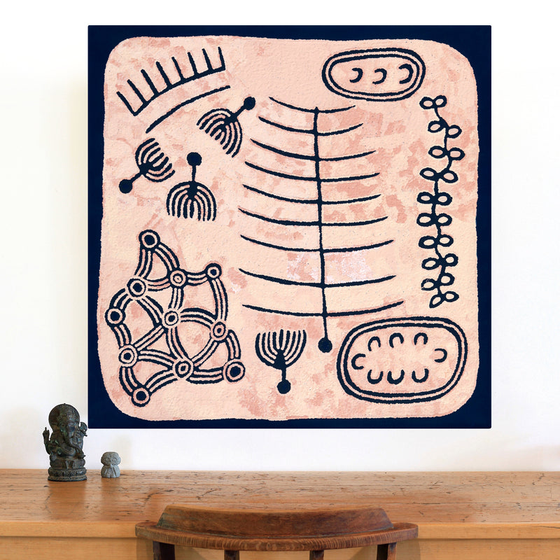 Aboriginal Artwork by Rita Watson, Irlupa, 91x91cm