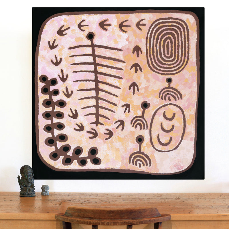 Aboriginal Artwork by Rita Watson, Irlupa, 91x91cm
