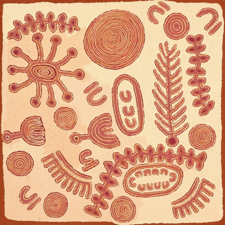 Aboriginal Artwork by Rita Watson, Irlupa, 91x91cm