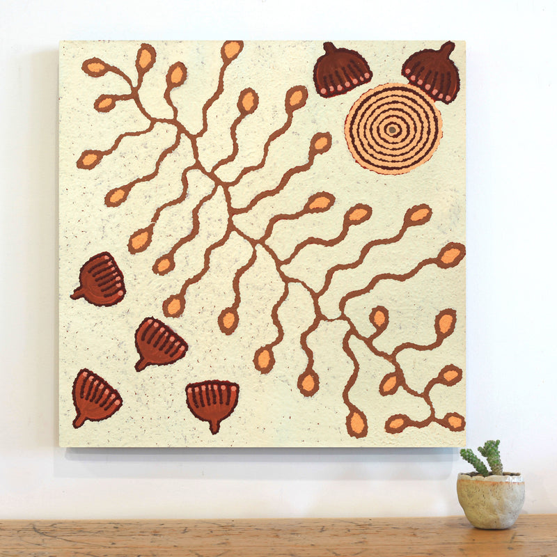 Aboriginal Artwork by Rita Watson, Tjintitia Tjukurpa, 60x60cm
